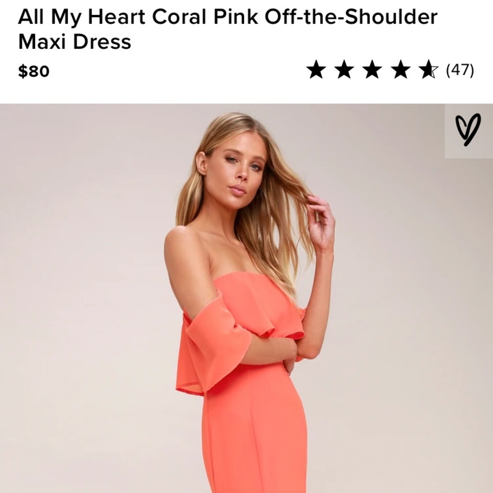 Lulu’s coral maxi dress